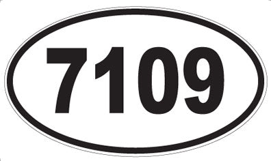 7109 - Oval Sticker