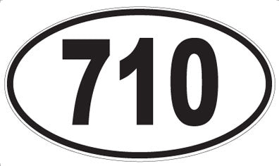 710 - Oval Sticker