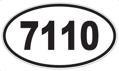 7110 - Oval Sticker