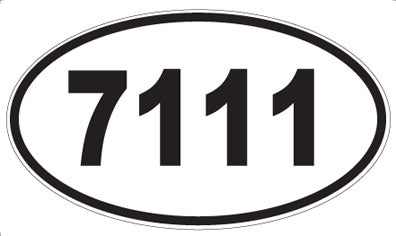 7111 - Oval Sticker