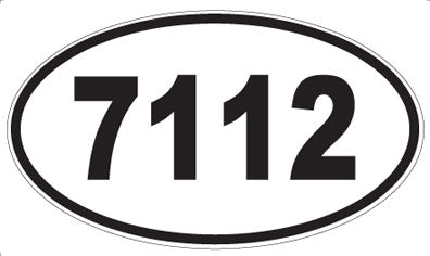 7112 - Oval Sticker
