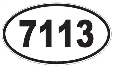 7113 - Oval Sticker