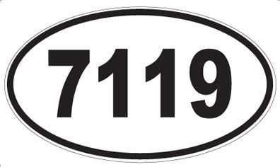7119 - Oval Sticker