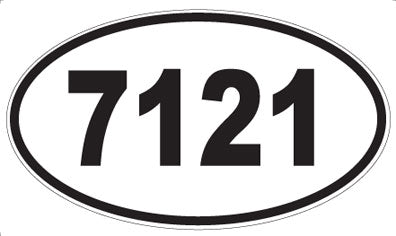7121 - Oval Sticker