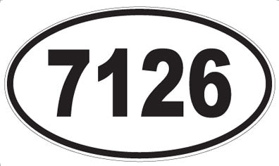 7126 - Oval Sticker