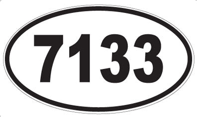 7133 - Oval Sticker