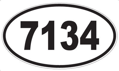 7134 - Oval Sticker
