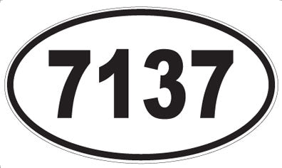 7137 - Oval Sticker