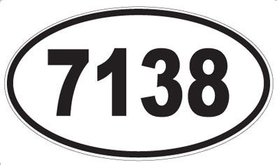 7138 - Oval Sticker