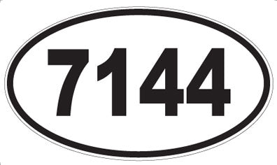 7144 - Oval Sticker
