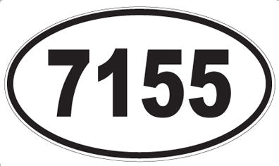 7155 - Oval Sticker
