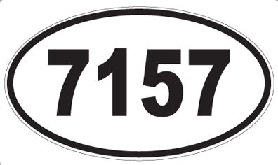 7157 - Oval Sticker