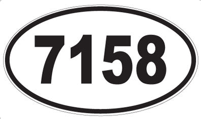 7158 - Oval Sticker