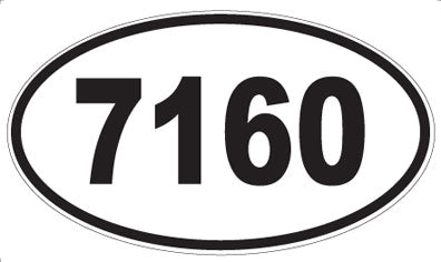 7160 - Oval Sticker
