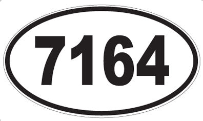 7164 - Oval Sticker