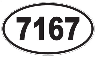 7167 - Oval Sticker
