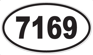 7169 - Oval Sticker