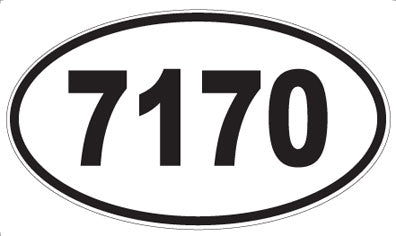 7170 - Oval Sticker
