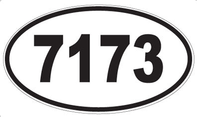 7173 - Oval Sticker
