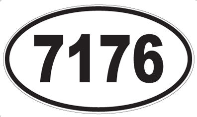 7176 - Oval Sticker