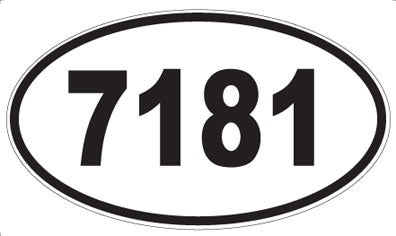 7181 - Oval Sticker