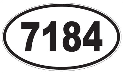 7184 - Oval Sticker