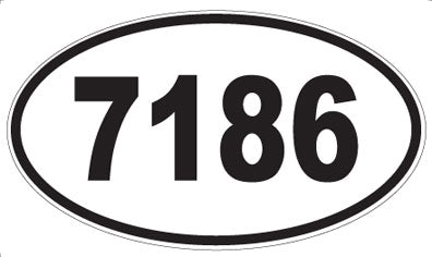 7186 - Oval Sticker