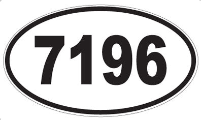 7196 - Oval Sticker