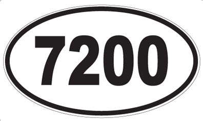 7200 - Oval Sticker