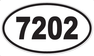 7202 - Oval Sticker