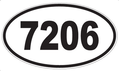 7206 - Oval Sticker