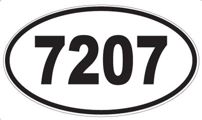 7207 - Oval Sticker