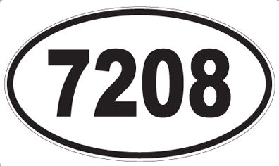 7208 - Oval Sticker