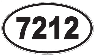 7212 - Oval Sticker