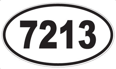 7213 - Oval Sticker