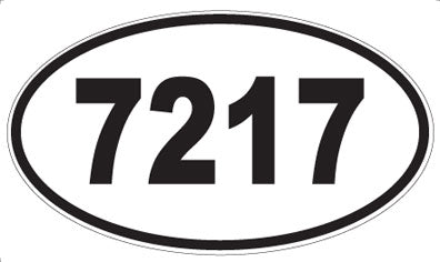 7217 - Oval Sticker