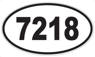 7218 - Oval Sticker