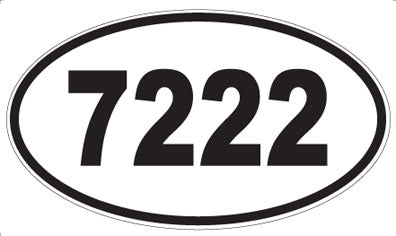 7222 - Oval Sticker