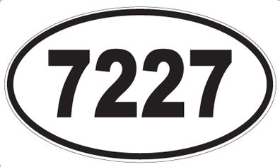 7227 - Oval Sticker