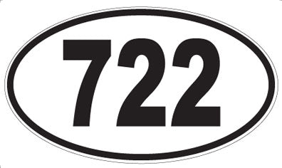 722 - Oval Sticker