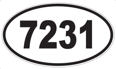 7231 - Oval Sticker