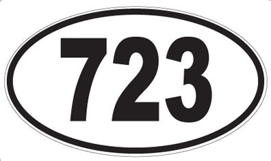723 - Oval Sticker