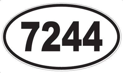 7244 - Oval Sticker