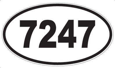 7247 - Oval Sticker