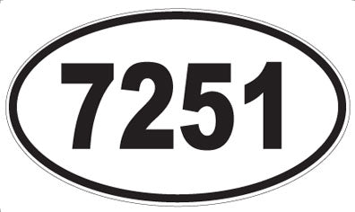 7251 - Oval Sticker