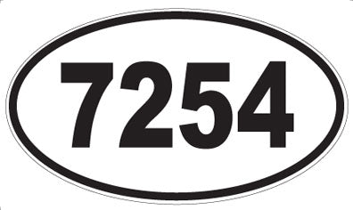 7254 - Oval Sticker