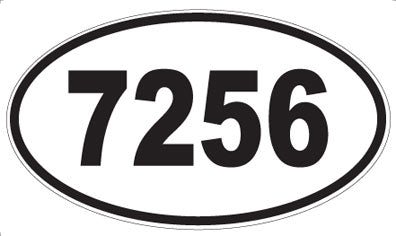 7256 - Oval Sticker