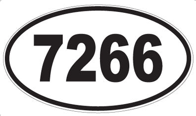 7266 - Oval Sticker