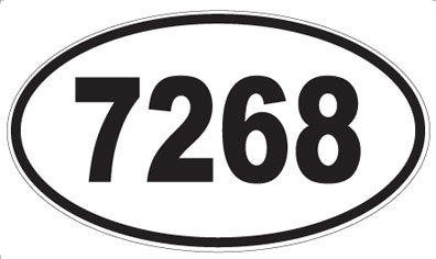 7268 - Oval Sticker