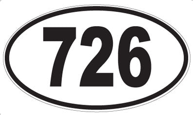 726 - Oval Sticker